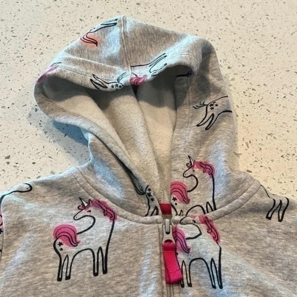 Cat & Jack Zipped Hoodie Unicorn Size L (10-12)